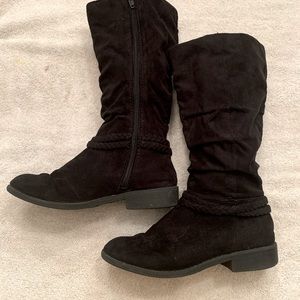 Black Microsuede Calf boots